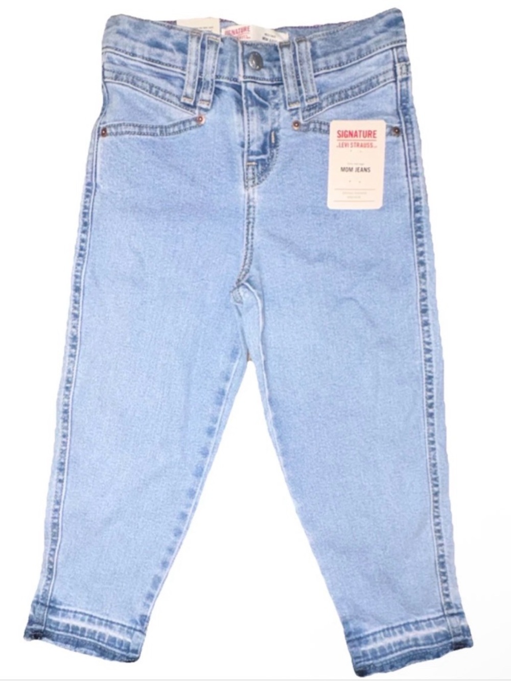 Signature by Levi Strauss Mom Jeans Light Blue High Rise Denim Girls Size 5